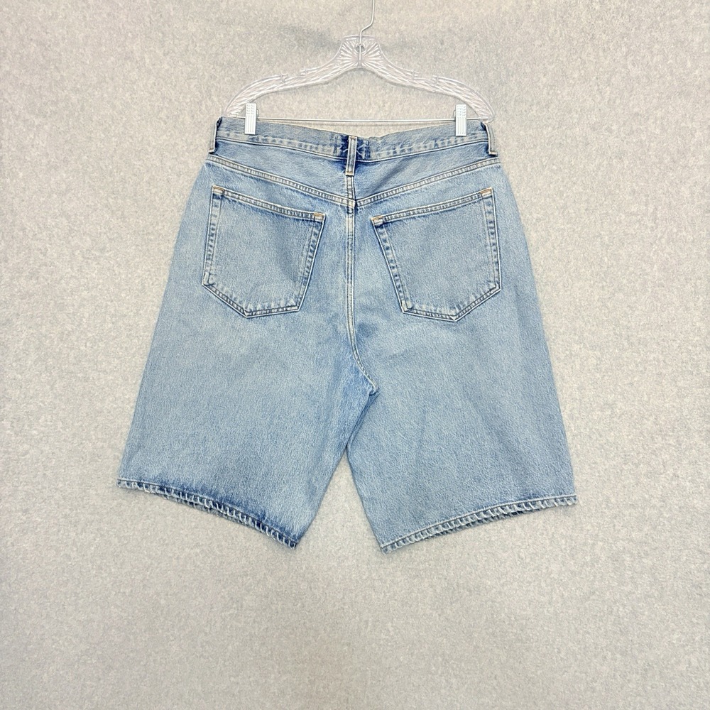 Agolde Skater Shorts 90s Buttonfly Baggy High Rise Light Wash Denim Sz 32 *RARE - Picture 2 of 7